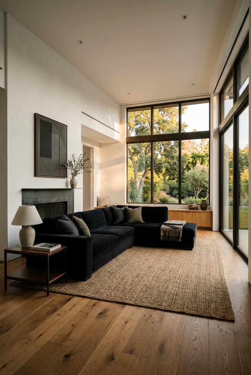 black couch living room decor - 20 Black Couch Living Room Decor That Actually Work