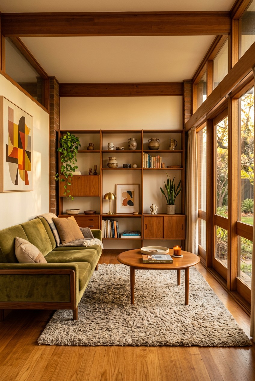 cozy mid century modern living room - 18 Cozy Modern Mid Century Living Room That Actually Work