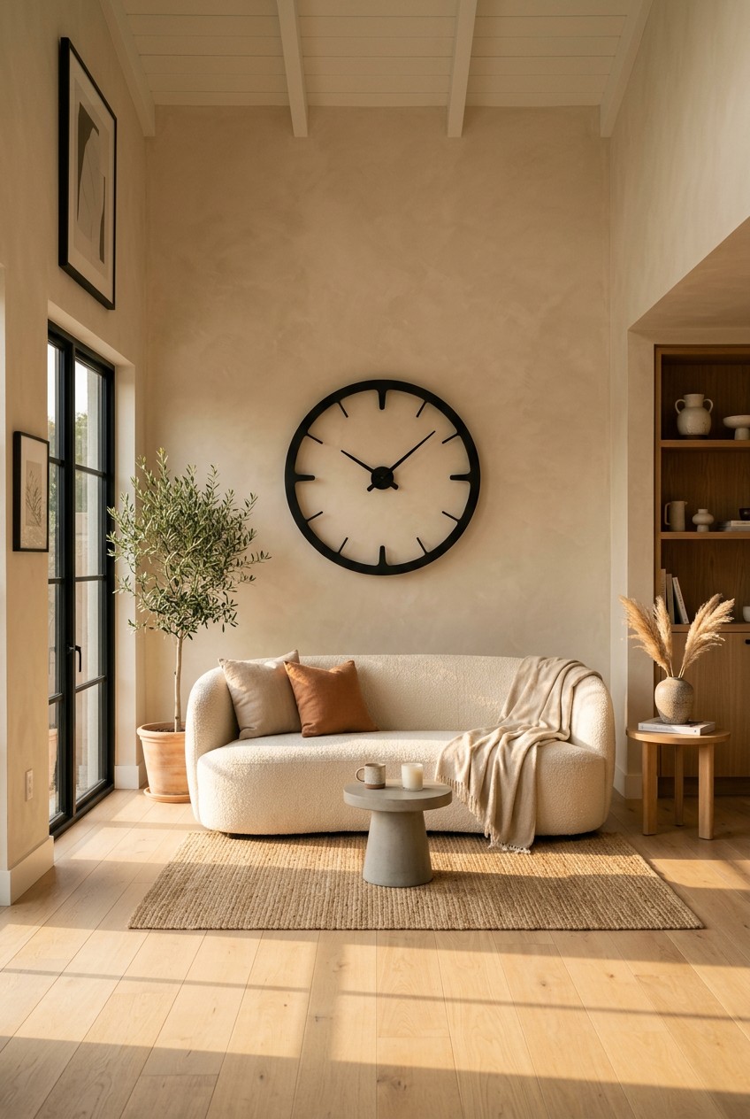 wall clock decor living room - 15 Wall Clock Decor Living Room You Need to See