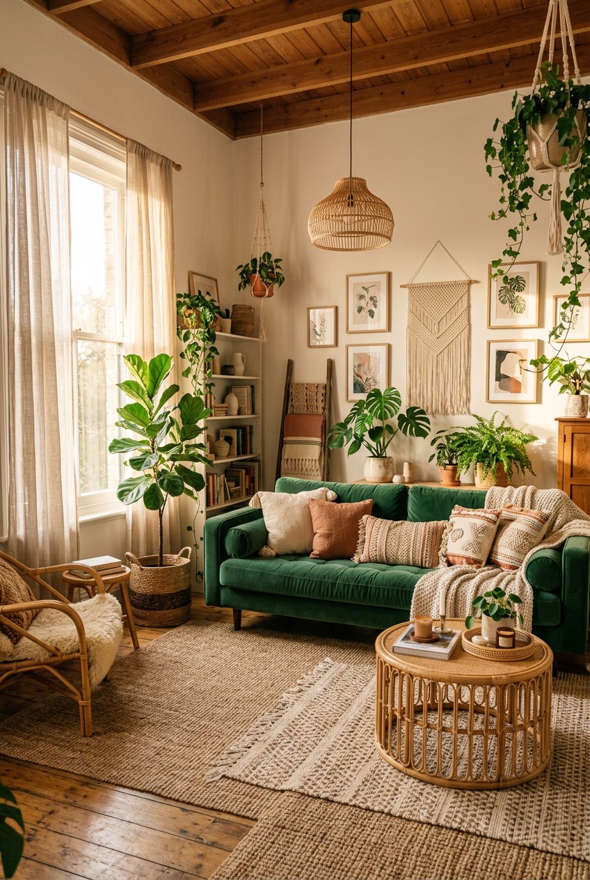 cozy boho living room - 16 Cozy Boho Living Room for Every Budget