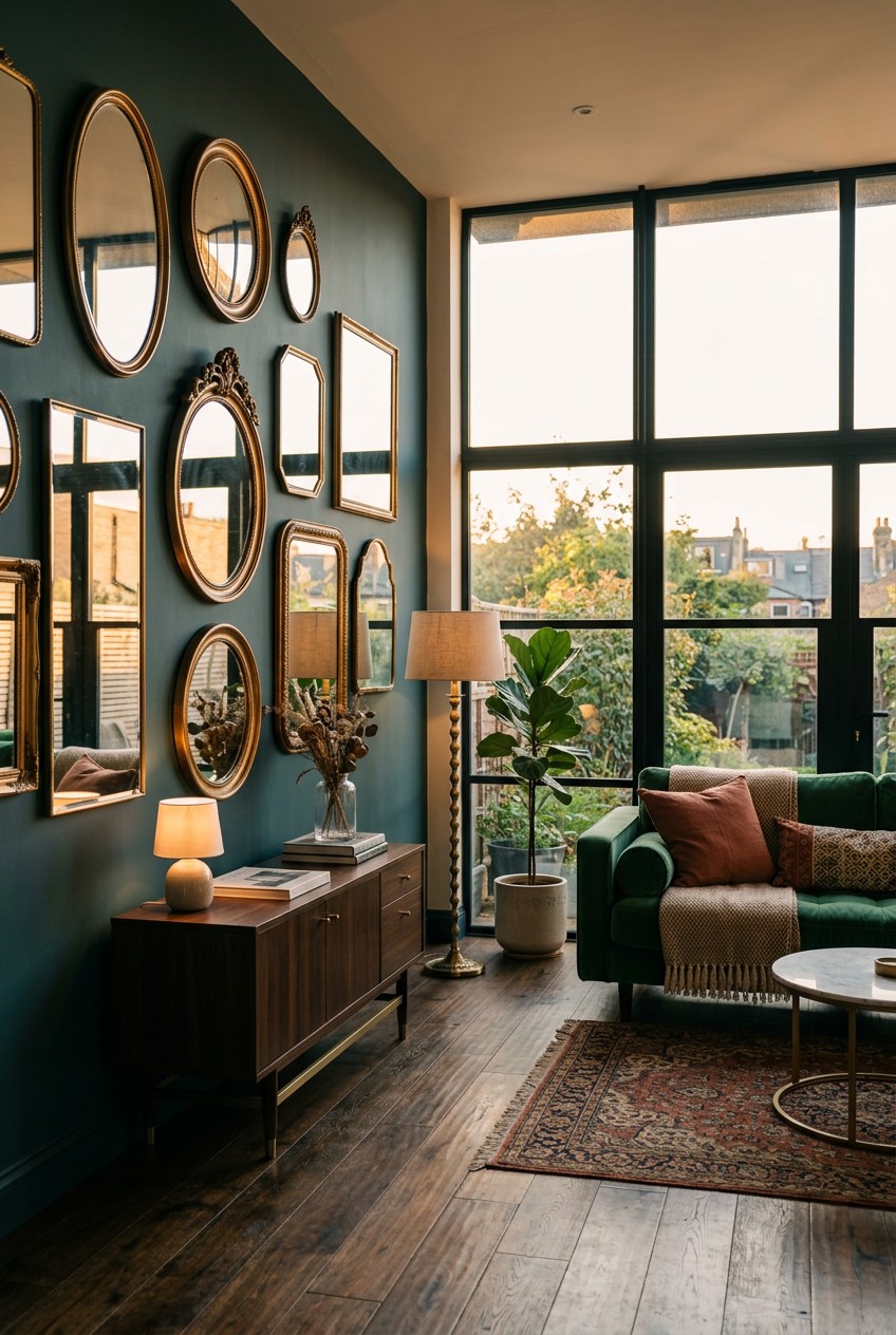 mirror wall decor living room - 20 Mirror Wall Decor Living Room You Need to See