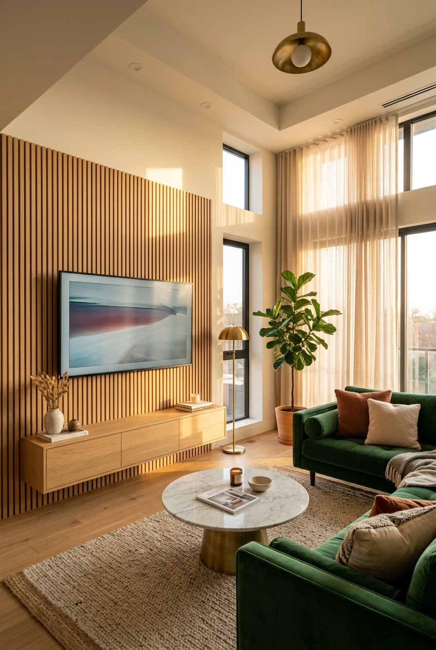 tv wall decor living room - 18 TV Wall Decor Living Room That Actually Work