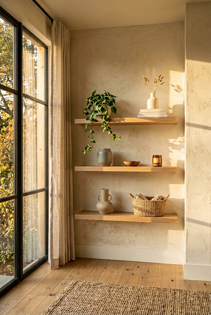 floating shelf decor living room - 15 Floating Shelf Decor Living Room You Need to See