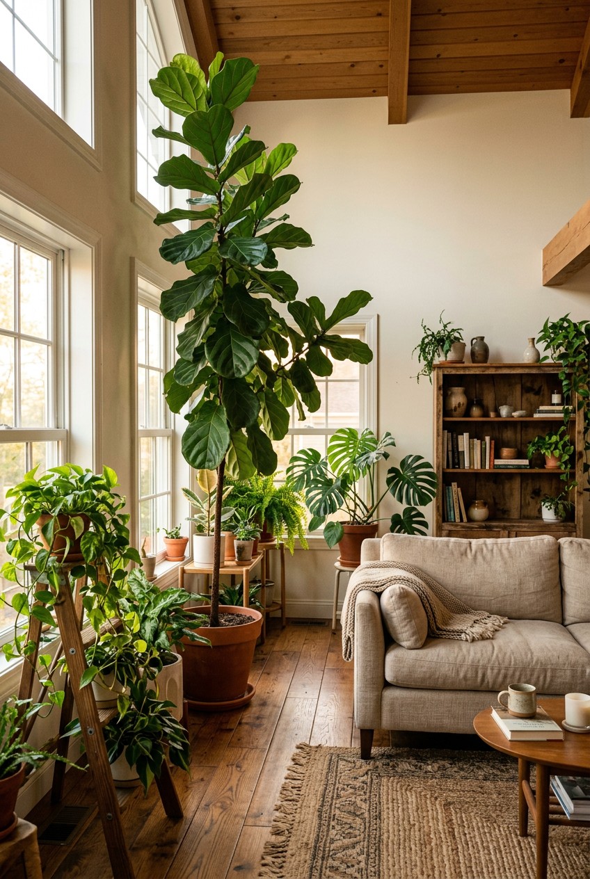 indoor plants decor living room - 15 Indoor Plants Decor Living Room Worth Trying