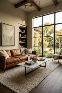 brown leather couch living room decor - 18 Brown Leather Couch Living Room Decor for Every Budget