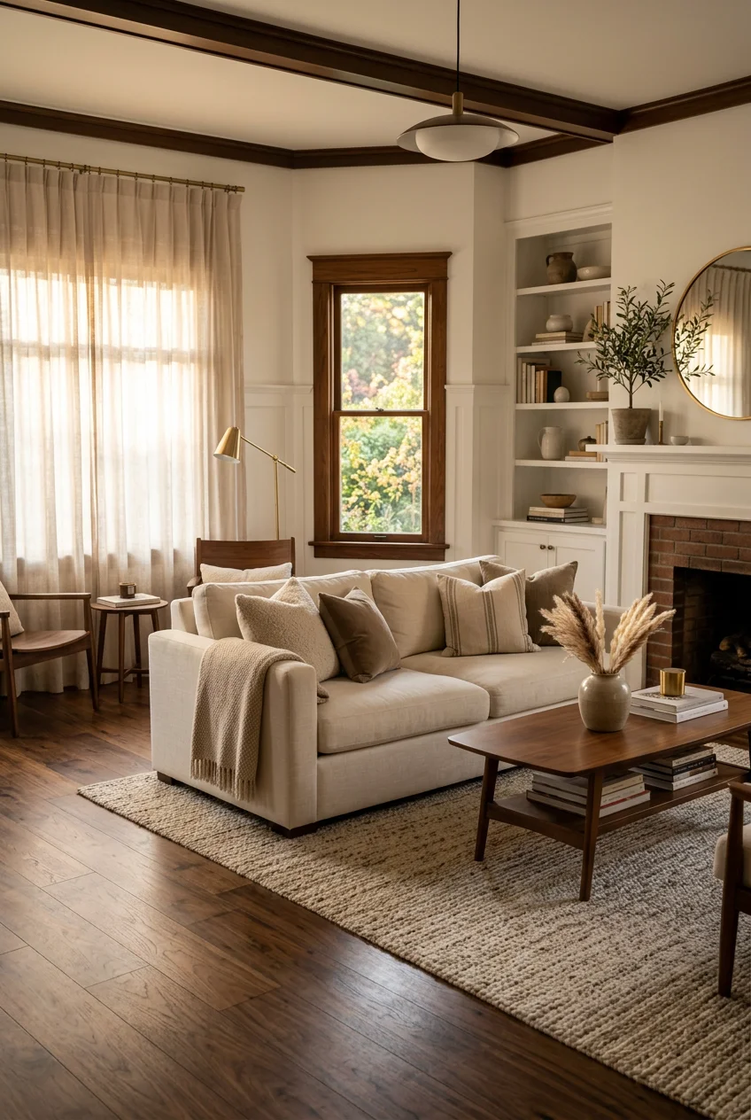 cozy transitional living room - 15 Cozy Transitional Living Room for Every Budget